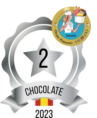 Sello del segundo premio de chocolate